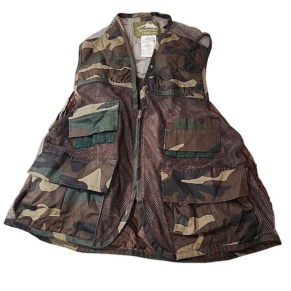 Northwest Territory‎ Camouflage Outerwear Army Green Utility Vest Mens Medium - Picture 1 of 8